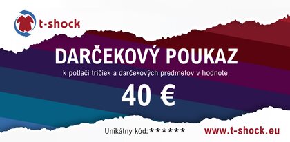 Darčekový poukaz v hodnote 40 €