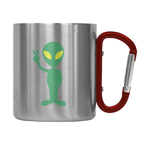 Mug stainless with snaphook Nový produkt